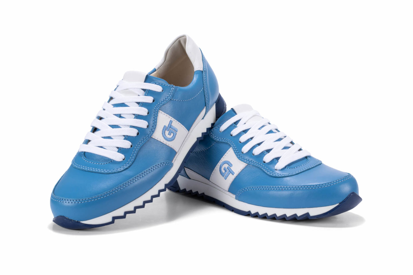 G&T Aktív Kék - Fehér bőr sportcipő